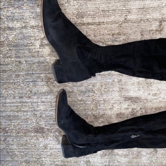Dolce Vita Black Suede Over The Knee Boots, Size 8 - Picture 12 of 12